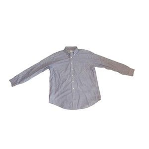 Brooks Brothers Mens Button Down Shirt Large Purple White